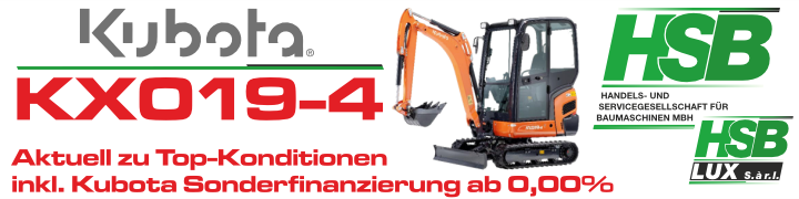 KUBOTA KX019-4 „Konjunkturprogramm“